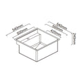 Abey Alfresco Single Bowl Sink and Foldable Tap Pack - 33.5L, 4 Star WELS, with Cover - FRAT500