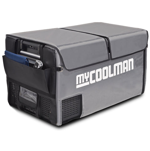 myCOOLMAN 96L portable fridge cover - aluminium coated polyester insulation, rugged nylon, grey - CCP96-COVER