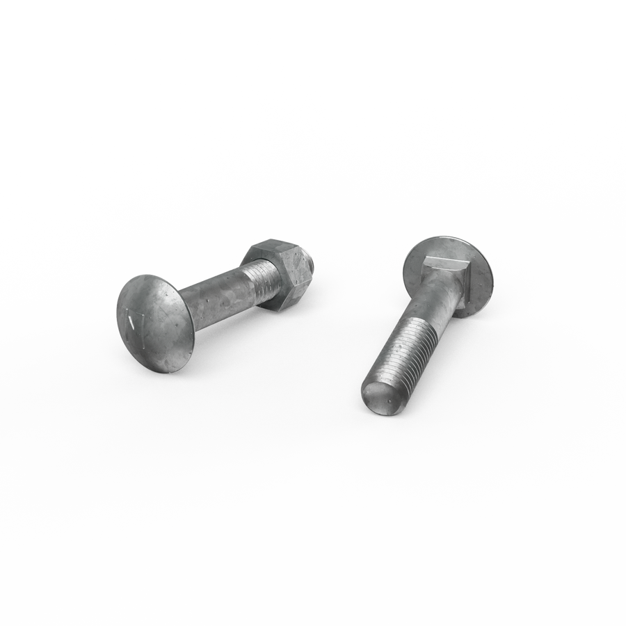 Zenith M12 x 65mm Hot Dip Galvanised Cup Head Bolts Nuts Each - SuperSaverAU - view 1