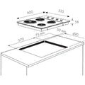 Chef 60cm electric cooktop - 4 solid hotplates, white enamel finish, red dot indicator - CHS642WB