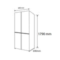 Artusi 488L French Door Fridge - 84cm Wide, Stainless Steel, Frost Free, 4 Door - AFDF620X