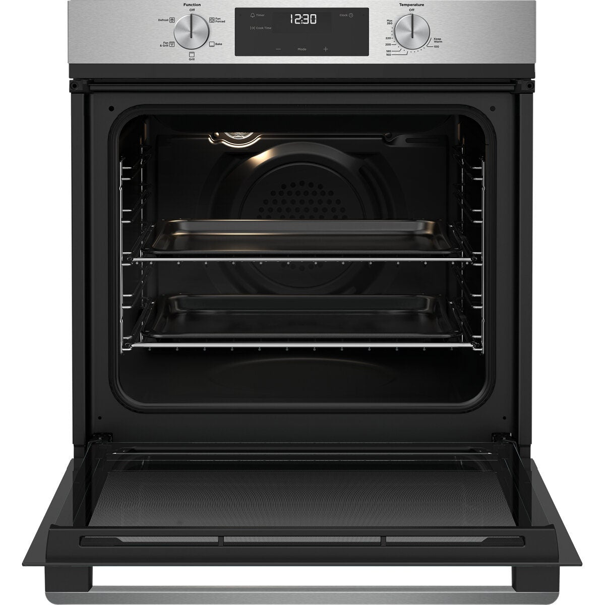 Westinghouse 60cm Multi-Function Natural Gas Oven - Programmable Timer, Stainless Steel, 80L - WVG6515SD