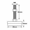 Richmond Levelling Feet - 30mm x M6 - Zinc Plated - Adjustable 4 Pack - SuperSaverAU - view 2