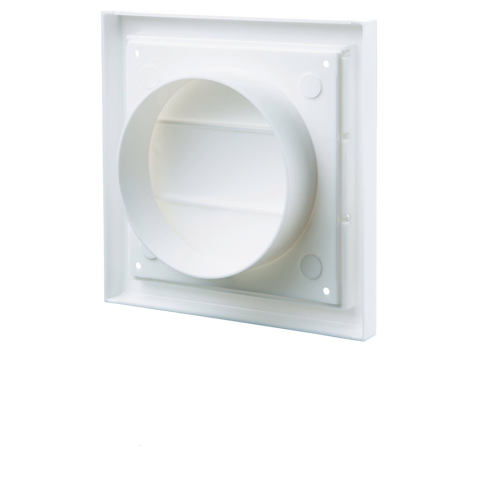 Blauberg 100mm White Square Gravity Grille - ABS Plastic Wall Vent