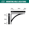 Carinya Arch Stayed Bracket - 200 x 150mm - Powder Coated Steel - Black - SuperSaverAU - view 4