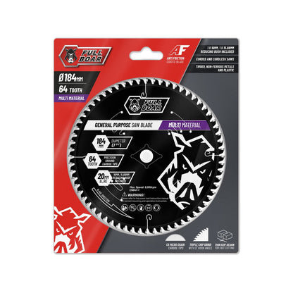 Full Boar Multi Material Circular Saw Blade 184mm 64T - Precision Cutting