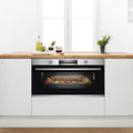Bosch 90cm Series 6 Pyrolytic Built-In Oven - 85L Stainless Steel - Hot Air and Rapid Heat-Up - VBC578FS0