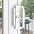 Rolltrak White Sliding Patio Door Keyed Lock Set, Powder Coated Alloy