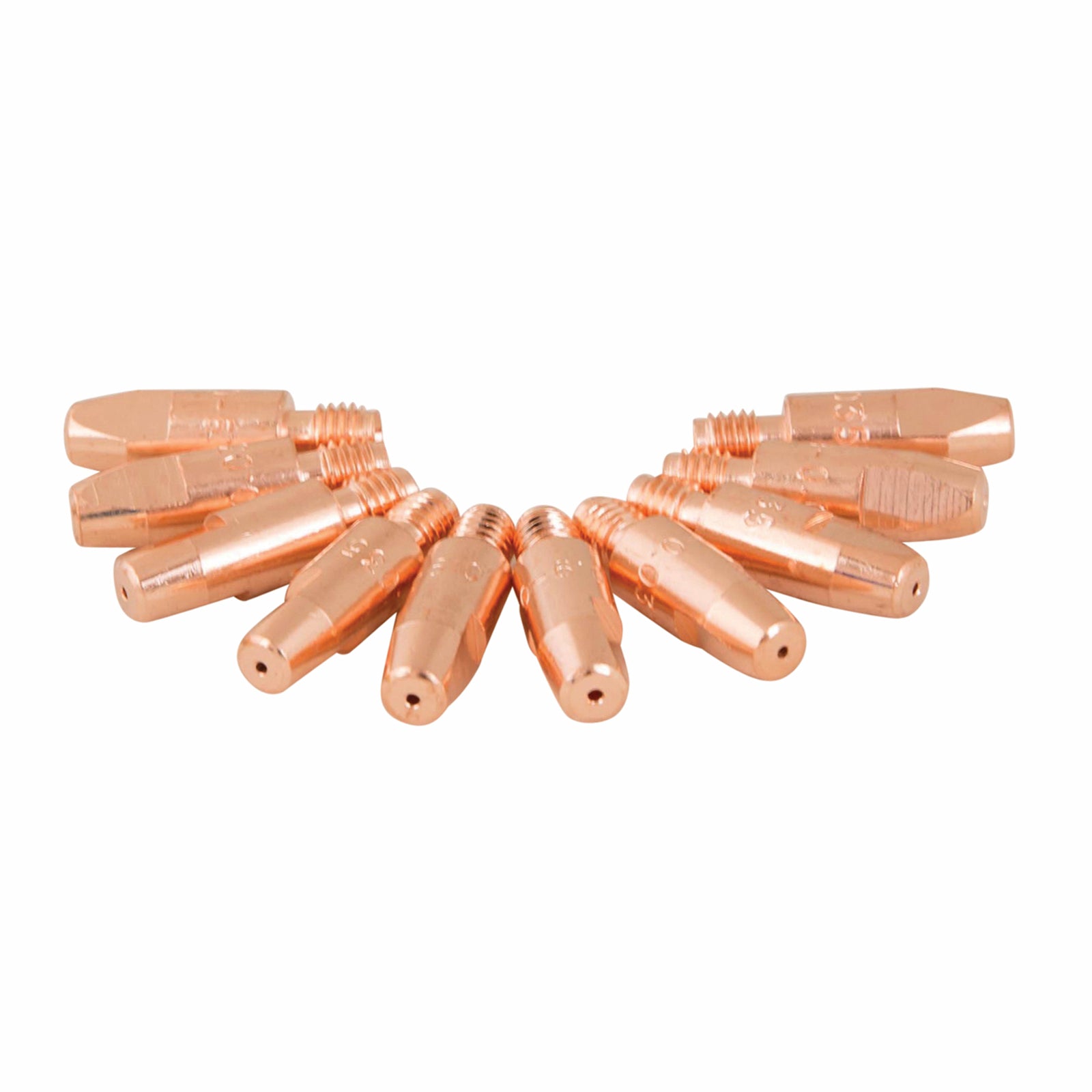 Bossweld 1.0mm M6 Aluminium MIG Contact Tip Binzel Style 28mm 10 Pack
