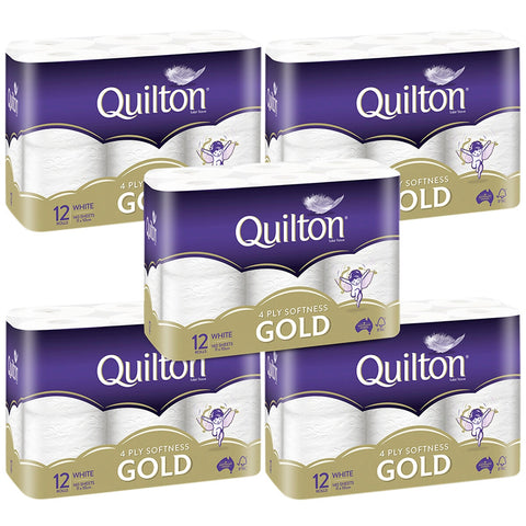 Quilton Gold 4 Ply Toilet Tissue 60 Pack - Thick, Soft, FSC Certified, Australian Owned - SuperSaverAU - view 1