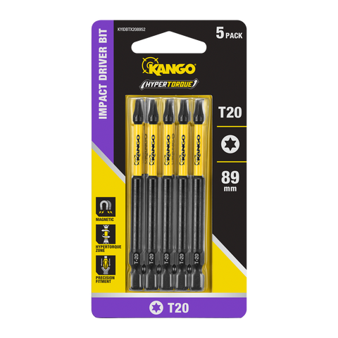 Kango TX20 Impact Driver Bit 5 Pack - 89mm - High Torque - Durable - SuperSaverAU - view 1