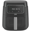 Beko 7.6L air fryer - Black, digital touchscreen, glass viewing door, 9 auto cooking programs - FRL3374B