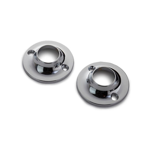 Sandleford 19mm Chrome Round Flange 2 Pack - Zinc Alloy - Chrome Plated - SuperSaverAU - view 1