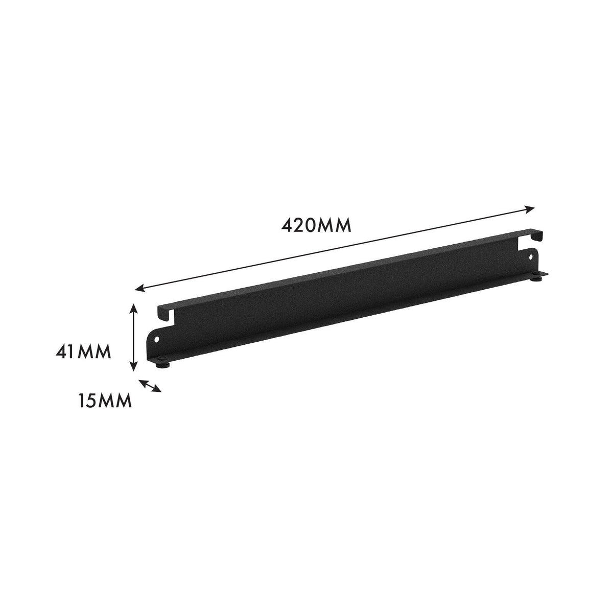 Rack It 400kg 420mm Steel Shelf Support Brace, Black for 430mm Rack Depth