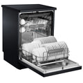 Haier 60cm Freestanding Dishwasher with Steam - 15 Place Settings - Black - Auto Door Opening - HDW15F3B1