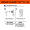 Everhang Nylon Picture Hanging Utility Hook 8kg - 2 Pack