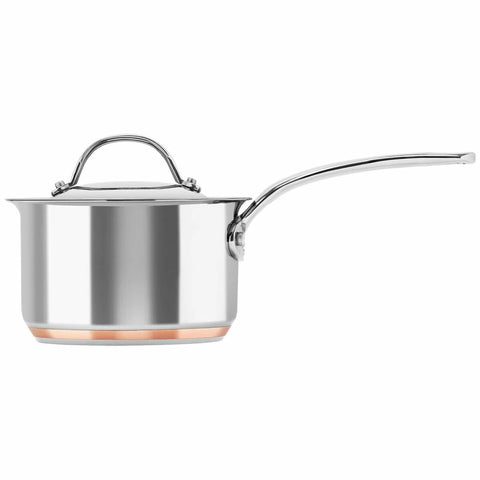 Chasseur Le Cuivre 2.6L Saucepan with Lid - 5-Layer Copper Core, Induction and Oven Safe - 19866