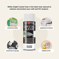 White Knight Crystal Clear Gloss Acrylic Spray Paint 310g Durable Finish - SuperSaverAU - view 3