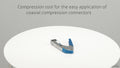 Antsig F Type Compression Crimp Tool Blue Metal