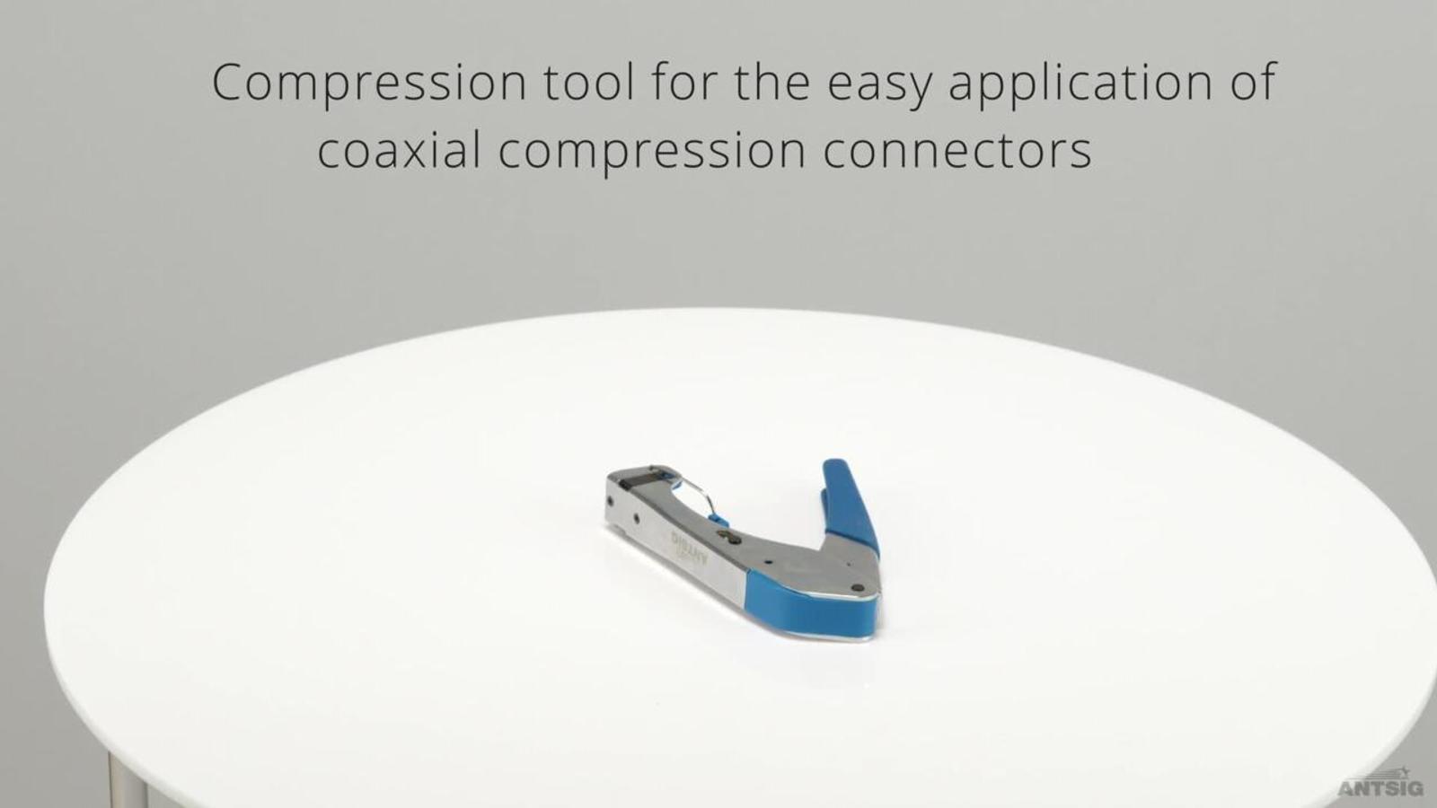 Antsig F Type Compression Crimp Tool Blue Metal