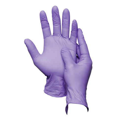 Sabco Large Purple Nitrile Disposable Gloves - 100 Pack