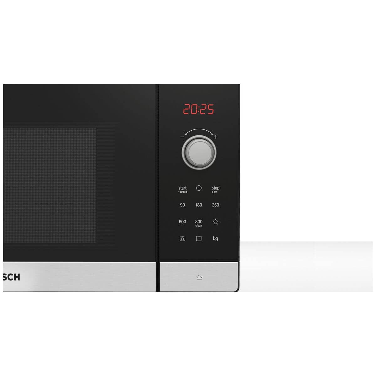 Bosch Series 2 freestanding microwave with grill - 25L, 800W, AutoPilot 8, red LED display - FEL053MS3A