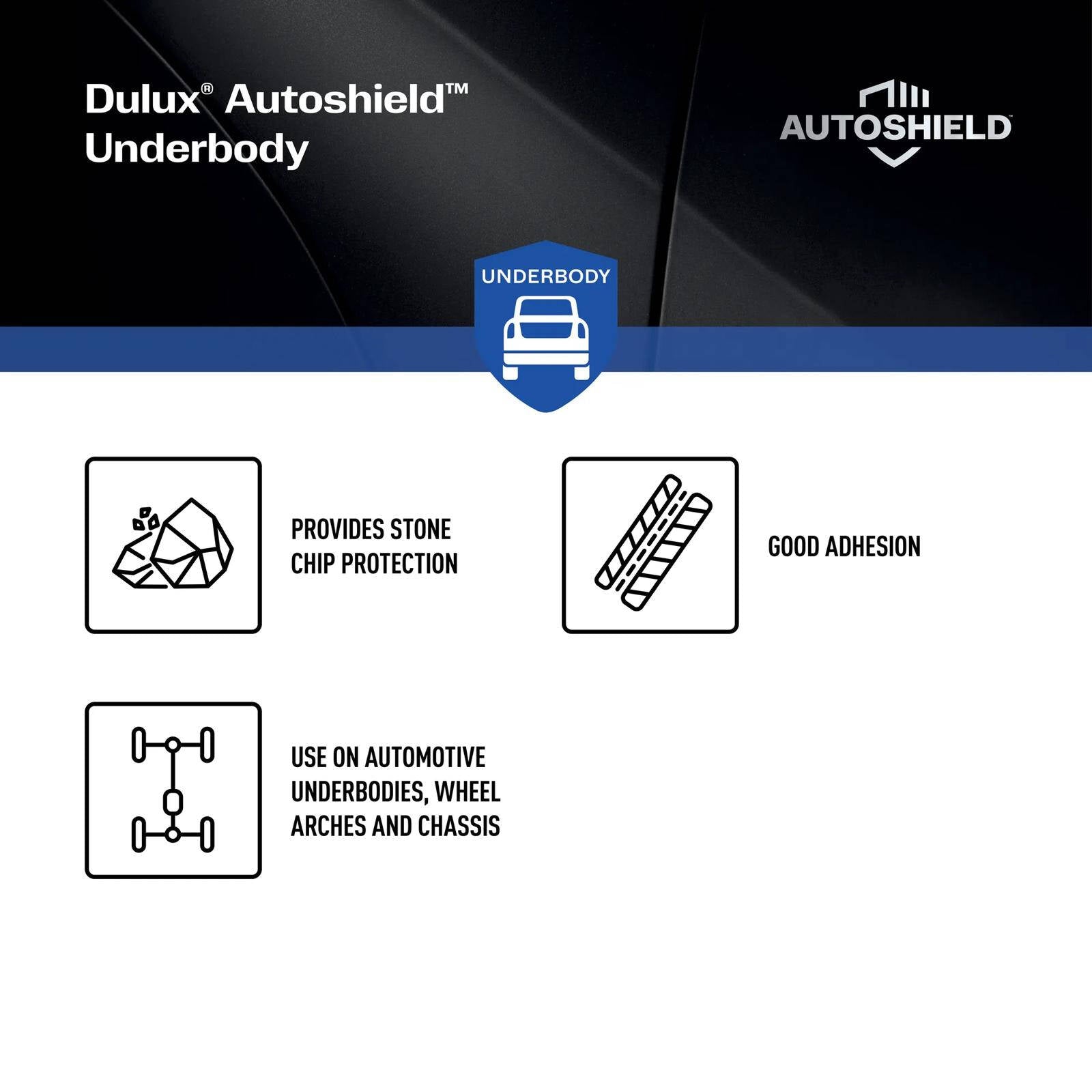 Dulux Autoshield 340g Black Underbody Coat Spray Paint, Protective Automotive Underbody Coating