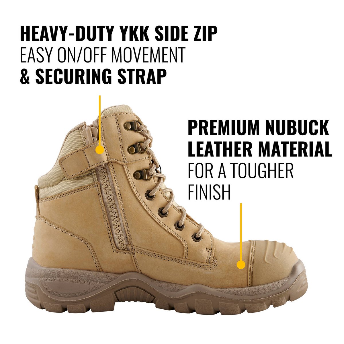 Dewalt Safety Work Boot - Size 11 - Full Grain Nubuck Leather - Steel Toe - SuperSaverAU - view 2