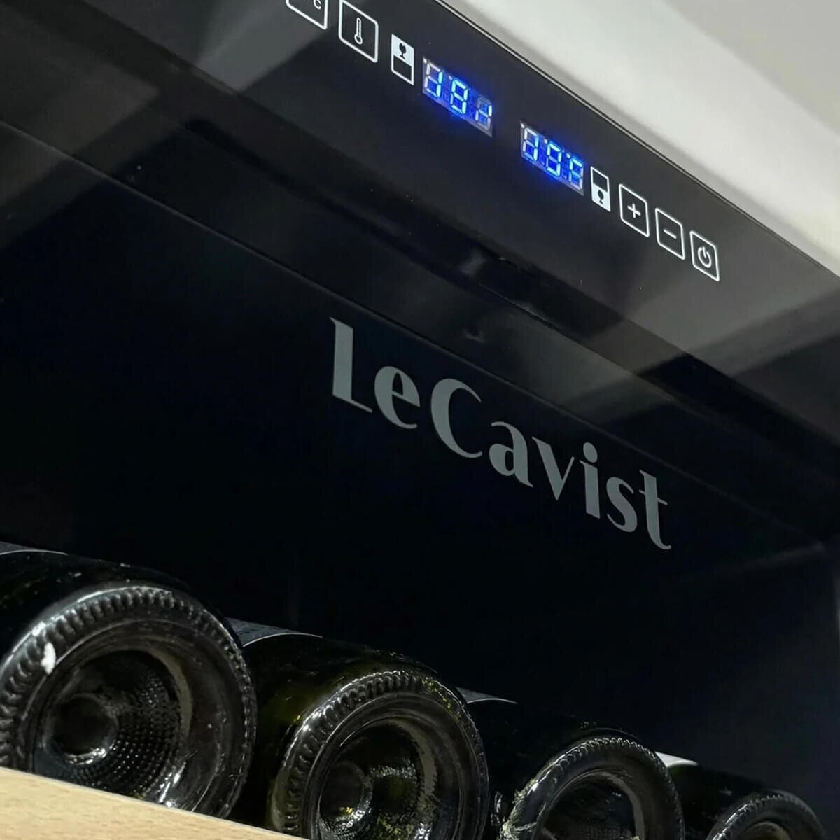LeCavist Cuvee Rothschild 303 Bottle Dual Zone Wine Fridge - Black - 9 Wooden Shelves - LCS300VN2Z1D