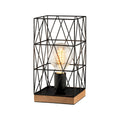 Verve Design Black Zavier Table Lamp - Modern - Metal/Wood - 40W - SuperSaverAU - view 2