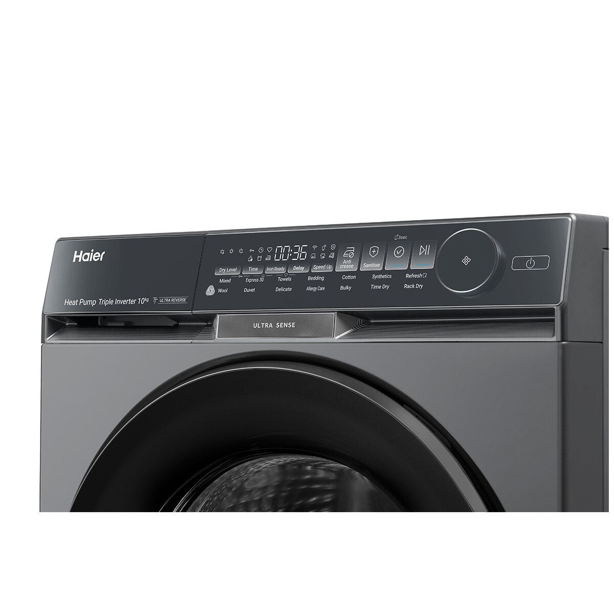 Haier 500 Series 10kg Heat Pump Dryer - Black, 10 Star Energy Rating, Wi-Fi Control - HDHP10DB1