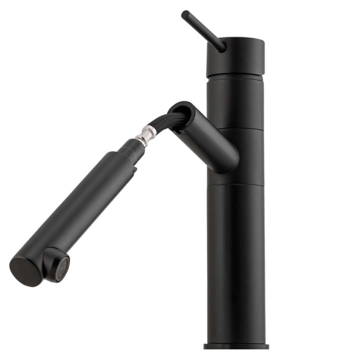 Oliveri Venice pull out swivel mixer tap - Matte Black - WELS 5 star - VE590FMB-P