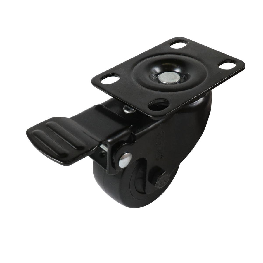 Easyroll Castor - 50mm - Black PVC - Swivel with Brake - SuperSaverAU - view 1