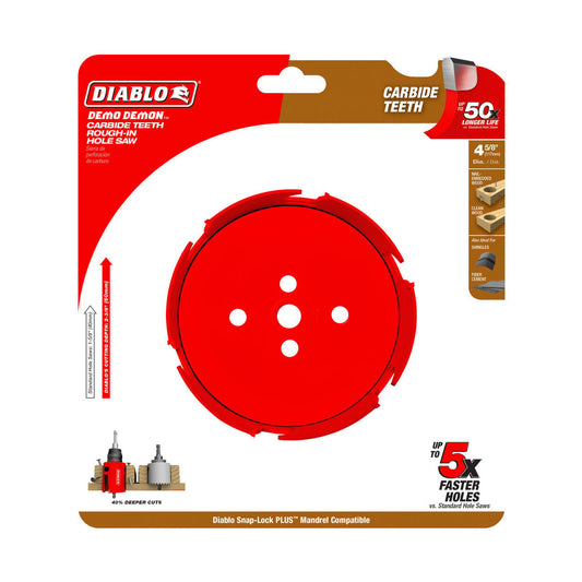 Diablo 4 5 8 Demo Demon Carbide Teeth Hole Saw - 60mm Cutting Depth - Fast Cutting