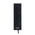 Jackson 4 Outlet Powerboard - 1.8m Lead - Black - Surge Protection - Individual Switches - SuperSaverAU - view 2