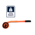 Grunt 50mm x 4.5m Heavy Duty Tow Strap, Orange Polyester, UV Protected, 2272kg Lashing Capacity