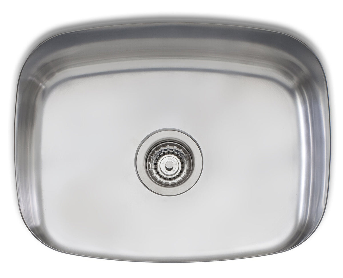 Oliveri Endeavour Single Bowl Undermount Sink - 35L Bowl, 304 Stainless Steel, Australian Made - EE50U