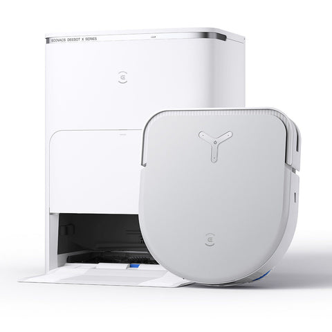 Ecovacs Deebot X5 Pro Omni Robot Vacuum and Mop - 12,800Pa Suction, ZeroTangle, White - DEEBOT-X5-PRO