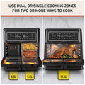 Sunbeam Multi Zone 11.4L Air Fryer Oven - Removable Centre Wall, Single or Dual Zone - AFP6000BK
