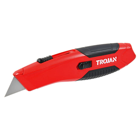 Trojan Auto Retractable Utility Knife with Zinc Alloy Body