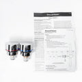 Shaw Mason Chrome Round Jumper Valve Wall Top Assembly - Pair - 160mm x 60mm x 80mm - Temperature Indicators - SuperSaverAU - view 2