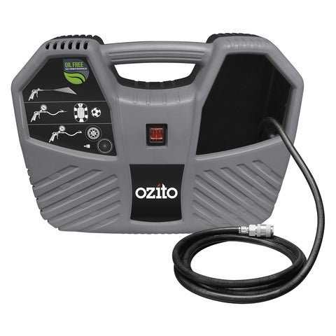 Ozito 1100W 1.5HP Inflate-It Compressor Kit ACK-1100, Oil-Free, Portable