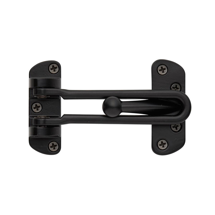 Delf Architectural Door Guard - 60mm x 110mm - Solid Brass - Matte Black - SuperSaverAU - view 1