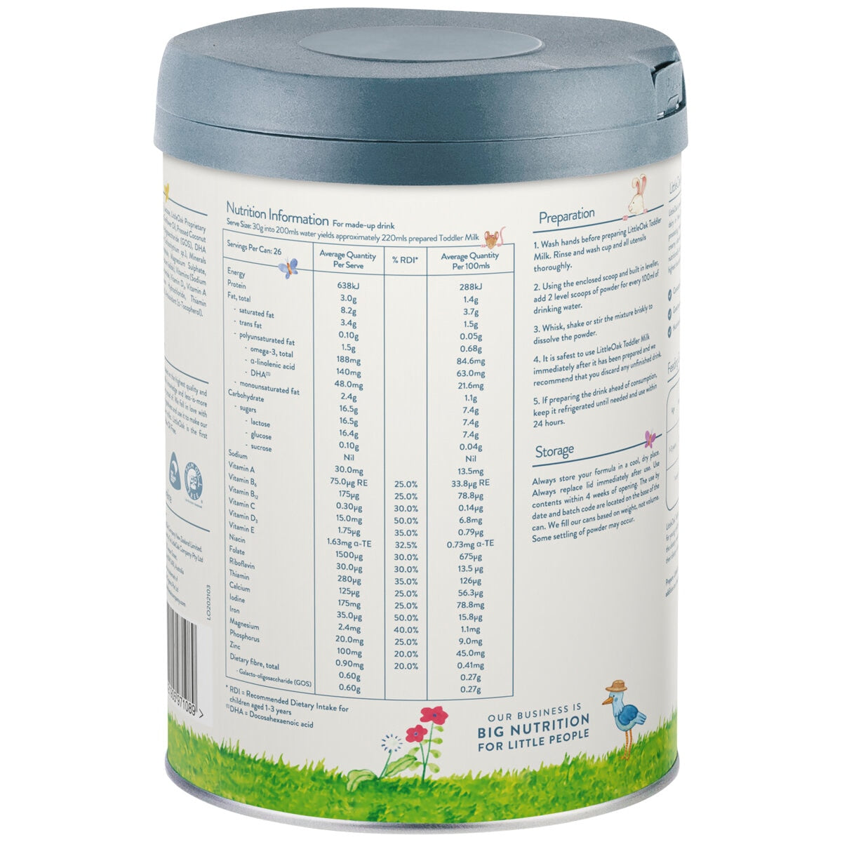 LittleOak Natural Goat Milk Toddler Milk Stage 3, 6 x 800g - SuperSaverAU - view 4