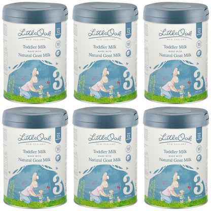 LittleOak Natural Goat Milk Toddler Milk Stage 3, 6 x 800g