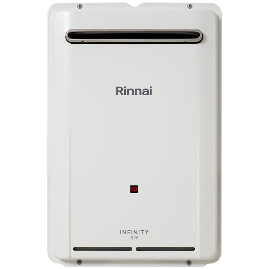 Rinnai Infinity 26 LPG Continuous Flow Hot Water System - Pre-Set 50°C - 6 Star Rating - INF26L50B