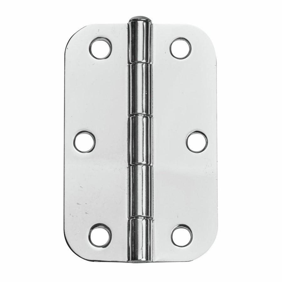 Pinnacle Radius Butt Hinge - 90mm - Chrome Plated - Loose Pin - SuperSaverAU - view 1