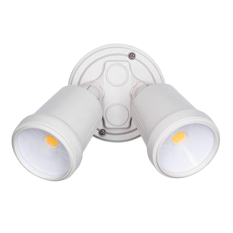 Brilliant Raptor III Twin 20W Outdoor Flood Light Beige, Adjustable Heads, Weather Resistant 22601/09