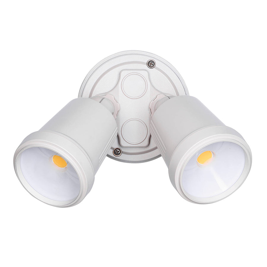 Brilliant Raptor III Twin 20W Outdoor Flood Light Beige, Adjustable Heads, Weather Resistant 22601/09
