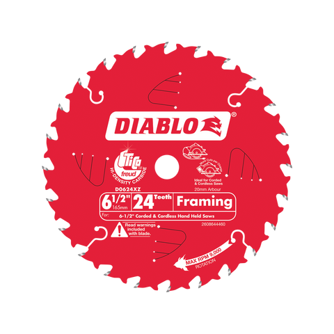 Diablo 165mm Circular Saw Blade - Steel - 24T - Durable & Efficient - SuperSaverAU - view 2